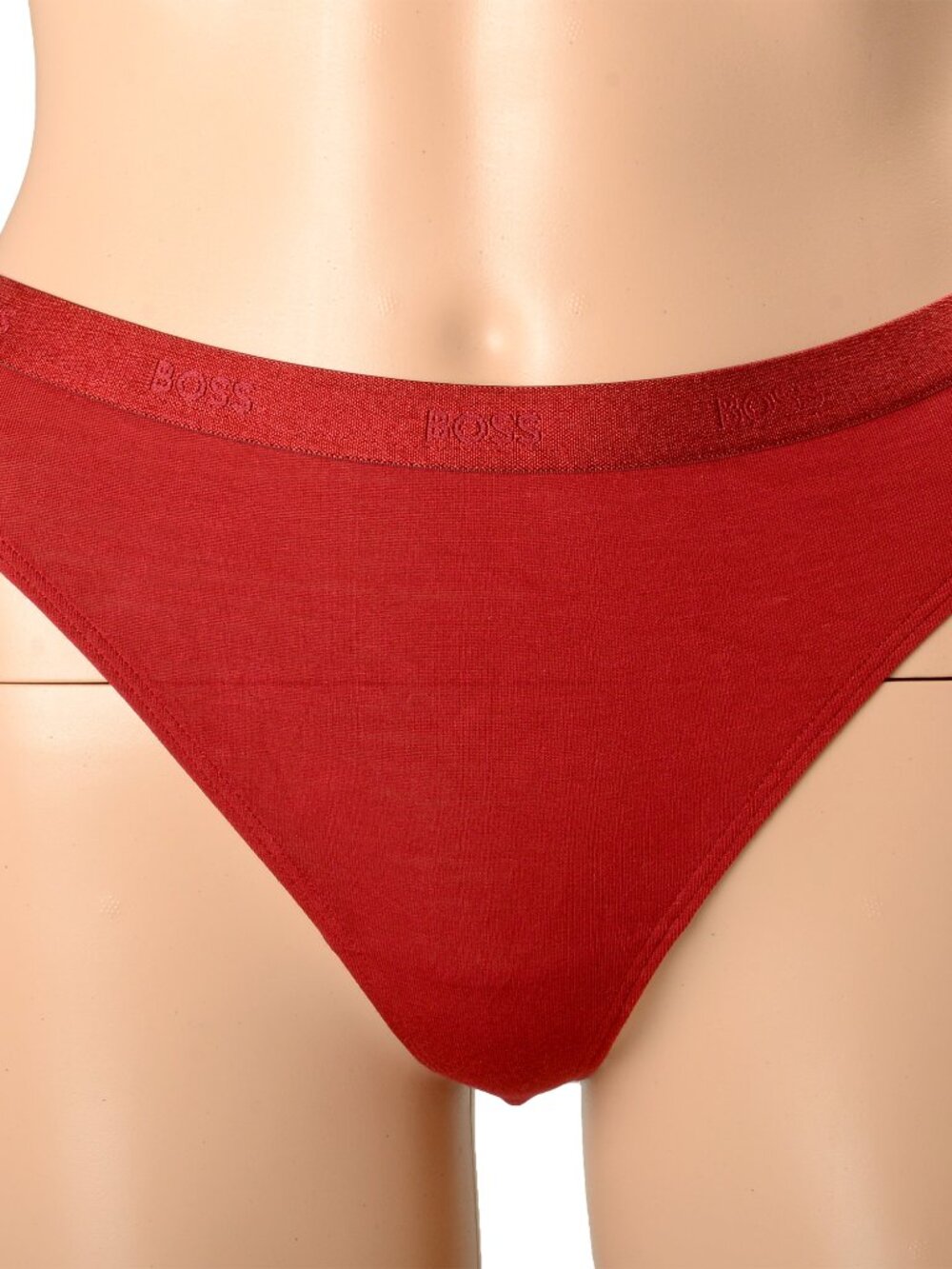 Hugo Boss Women's "Thong CI" Red Logo Stripe Thong Panties US S IT 40
